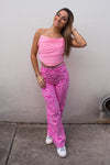 Pink Groovy Swirl Straight Leg Jeans - Shop Kendry Collection Boutique