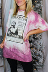 Pink Madonna Bleached Band Tee - Shop Kendry Collection Boutique