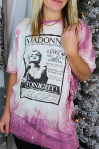 Pink Madonna Bleached Band Tee - Shop Kendry Collection Boutique