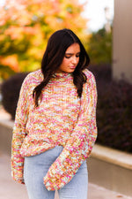 Pink Multi Color Knit Sweater - Shop Kendry Collection Boutique