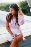 Pink Plaid One Shoulder Side Tie Top - Shop Kendry Collection Boutique