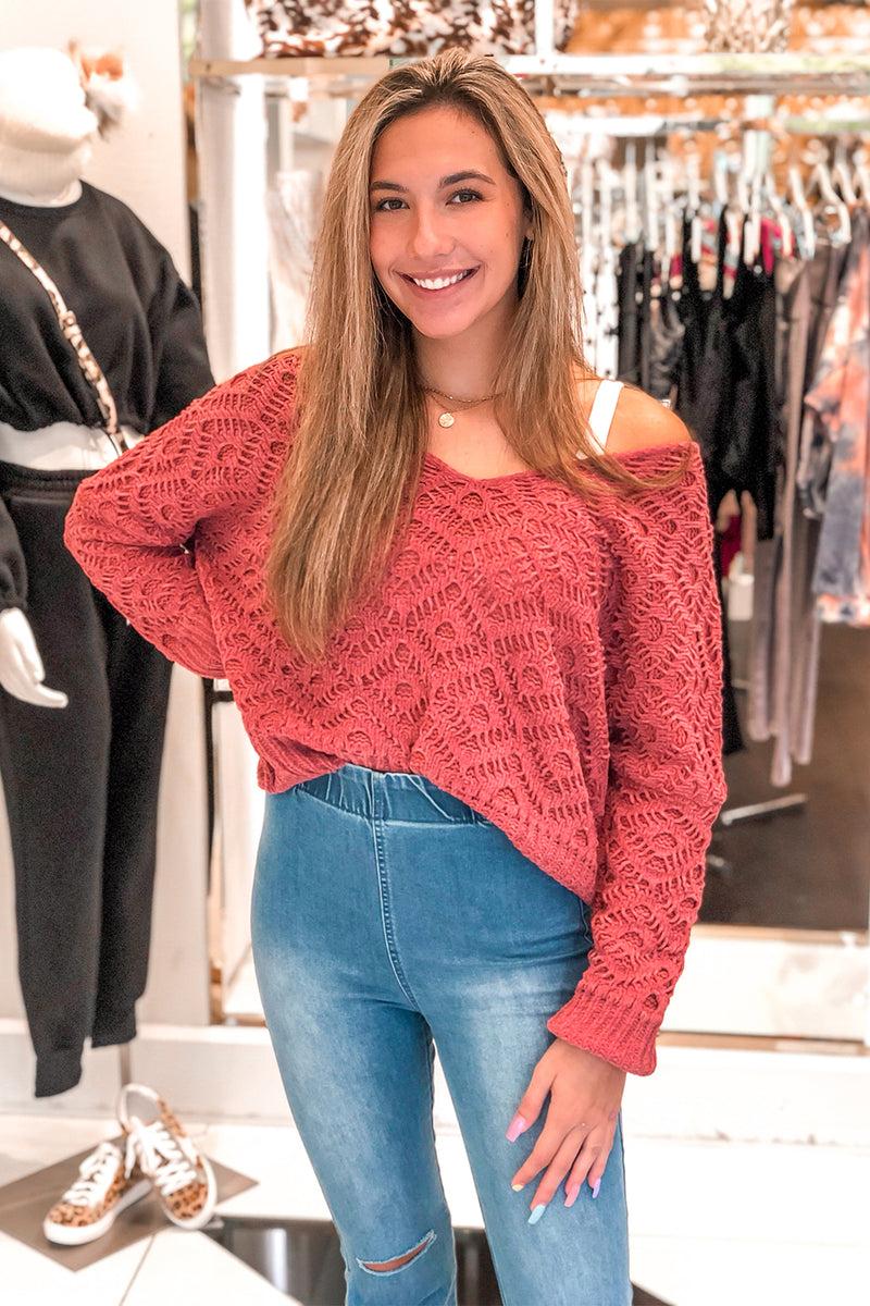 Pink Rose Oversized Knitted Sweater - Shop Kendry Collection
