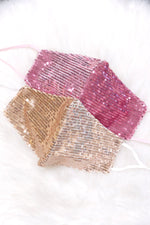 Pink Sequin Face Mask - Shop Cute Sequin Face Masks Online At Kendry Collection Boutique