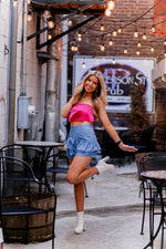 Pink Silk Bandana Tie Top - Shop Kendry Collection Boutique
