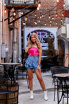 Pink Silk Bandana Tie Top - Shop Kendry Collection Boutique