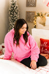 Pink Teddy Half Zip Pullover - Kendry Collection Boutique