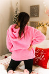 Pink Teddy Half Zip Pullover - Kendry Collection Boutique