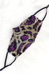 LSU Game Day Purple And Gold Leopard Sequin Face Mask - Shop Kendry Collection Boutique
