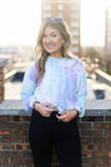 Purple Tie Dye Hoodie With Front Twist - Shop Kendry Collection Boutique