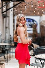 Red High Waisted Mini Skort - Shop Kendry Collection Boutique