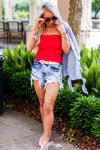 Red Smocked Tube Top - Shop Kendry Collection Boutique