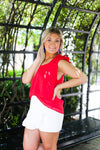 Red Textured Ruffle Sleeve Tank Top -  Shop Kendry Collection Boutique