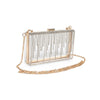 Rhinestone Fringe Clear Crossbody Bag