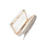 Rhinestone Fringe Clear Crossbody Bag