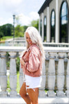 Rust Colored Distressed Denim Jacket