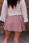 Rust Orange Ditzy Floral Mini Skirt - Shop Kendry Collection Boutique
