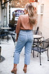 Rust Shimmer Front Tie Blouse - Kendry Collection Boutique Online 