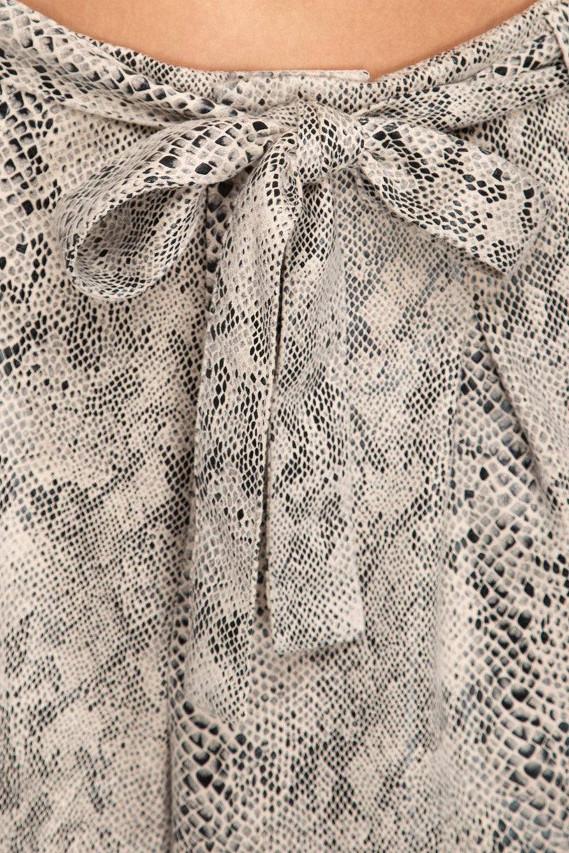 Faux Leather Brown Snake Skin Paper Bag Shorts - Shop Kendry Collection Online Boutique