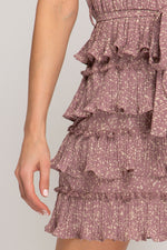 Lavender Ruffle Mini Dress