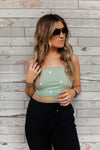 Sage Green Daisy Knit Tank Top - Shop Kendry Collection Boutique