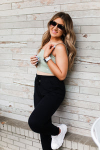 Sage Green Daisy Knit Tank Top - Shop Kendry Collection Boutique