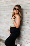 Sage Green Daisy Knit Tank Top - Shop Kendry Collection Boutique