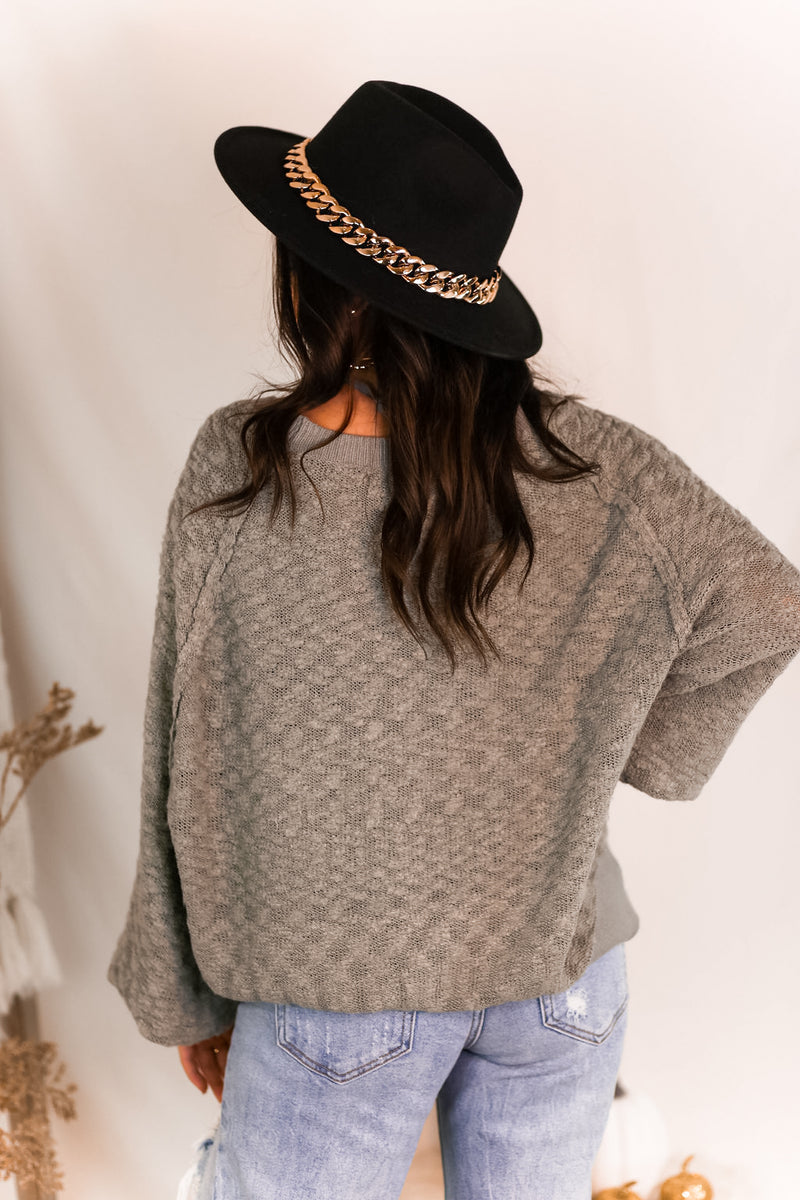 Sage Green Raglan Knit Sweater - Kendry Collection Boutique