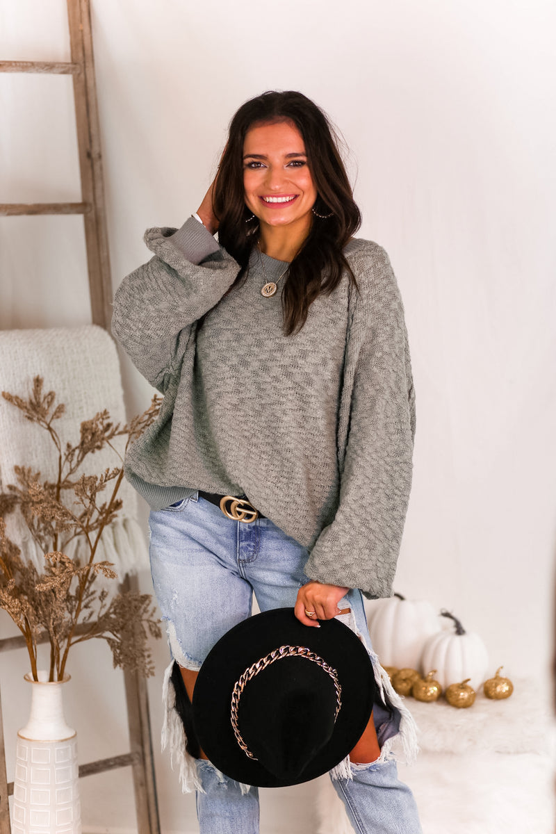 Sage Green Raglan Knit Sweater - Kendry Collection Boutique