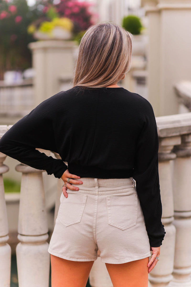 Samantha Asymmetrical Denim Skort- Shop Kendry Collection Boutique