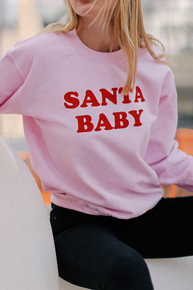 Pink Santa Baby Holiday Sweatshirt