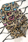 White And Gold Sequin Leopard Face Masks - Shop Cute Face Masks Online At Kendry Collection Boutique