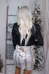 Shiny Black Puff Sleeve Cropped Tie Top - Kendry Collection Boutique