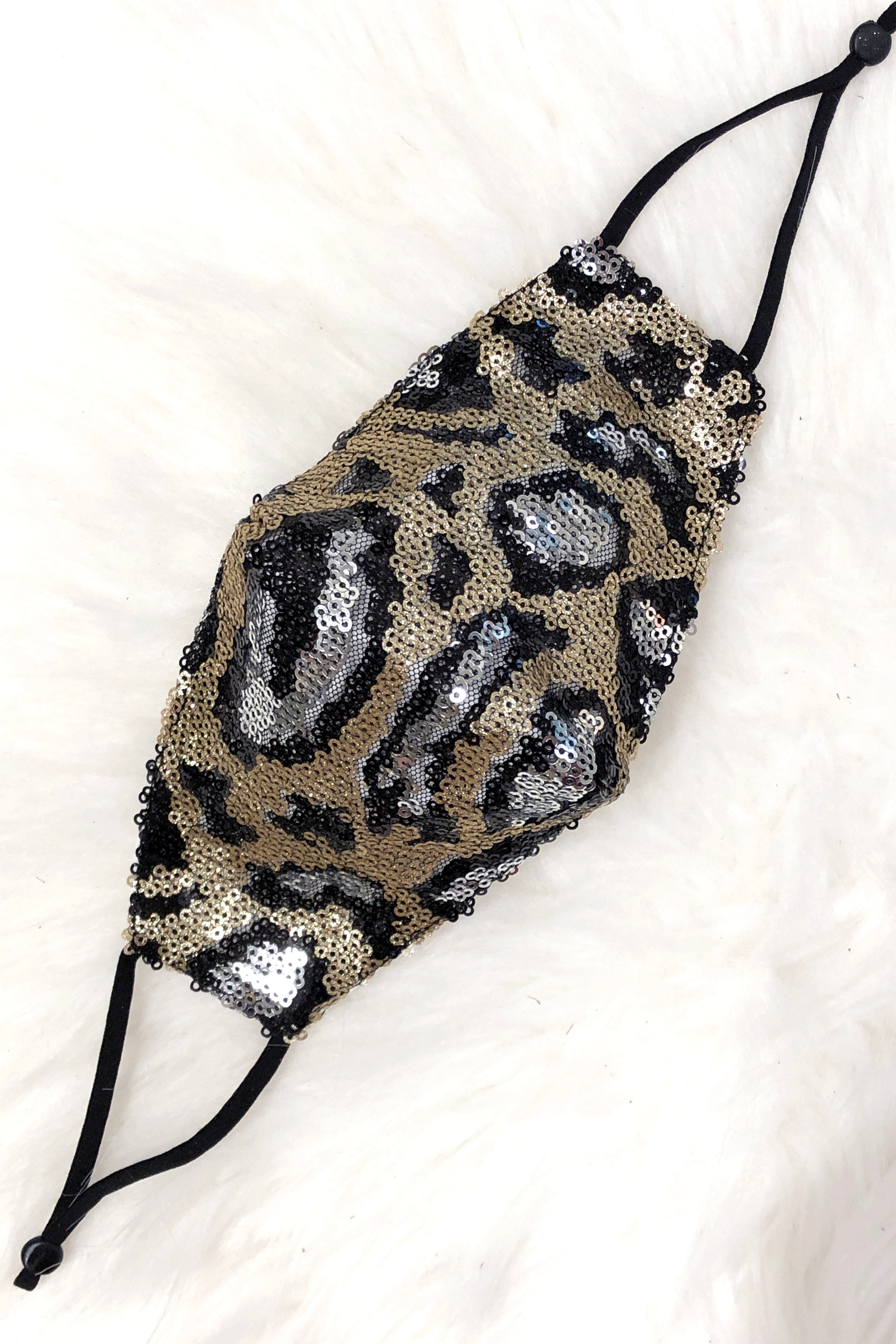 Silver Leopard Sequin Face Mask - Shop Kendry Collection Boutique