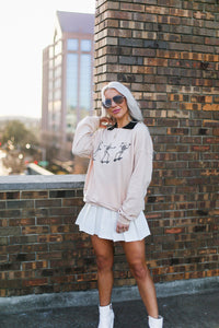 Skating Skeletons Tan Crewneck Sweatshirt - Shop Kendry Collection Boutique