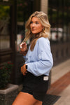 Sky Blue Cropped Pullover - Shop Kendry Collection Online Boutique