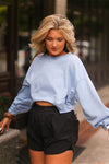 Sky Blue Cropped Pullover - Shop Kendry Collection Online Boutique