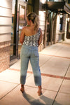 Snakeskin One Shoulder Top