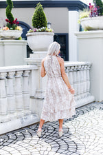 Snakeskin Swiss Dot Midi Ruffle Dress - Kendry Collection Boutique