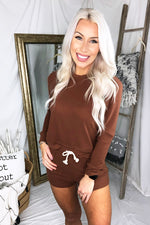 Solid Color Brushed Cashmere Lounge Shorts - Hazelnut