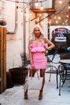 Strapless Ruffle Top Pink Mini Dress - Shop Kendry Collection Boutique