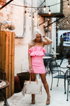 Strapless Ruffle Top Pink Mini Dress - Shop Kendry Collection Boutique