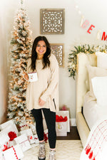Tan Brushed Knit Oversized Sweater - Shop Kendry Collection Boutique