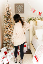 Tan Brushed Knit Oversized Sweater - Shop Kendry Collection Boutique