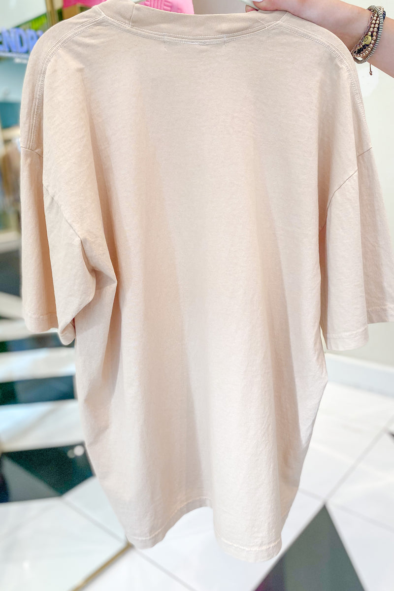 Tan Don't Worry Baby Smiley Face Graphic Tee - Kendry Collection Boutique