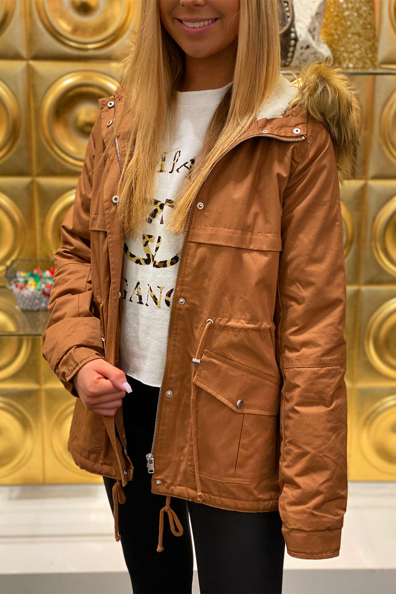 Black Fleece Lined Parka Coat - Shop Kendry Collection Boutique