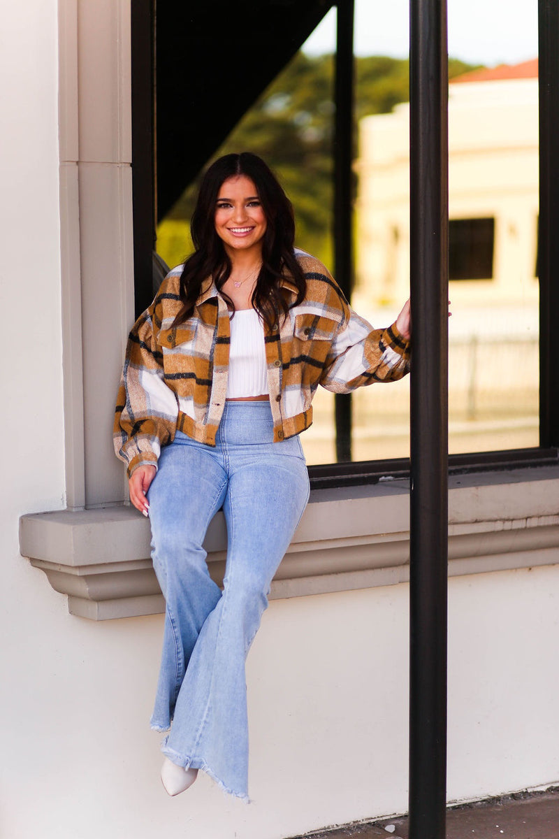 Tan Plaid Jacket - Shop Kendry Collection Boutique