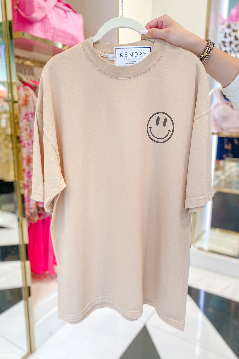 Tan Text Me When You're Alone Graphic Tee