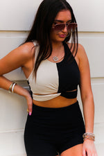 Two Toned Twisted Sports Bra - Shop Kendry Collection Boutique