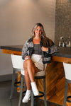Vintage Black and Leopard Denim Jacket - Kendry Collection Boutique