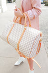 Checkered Pattern Weekend Duffle Bag - Kendry Collection Boutique